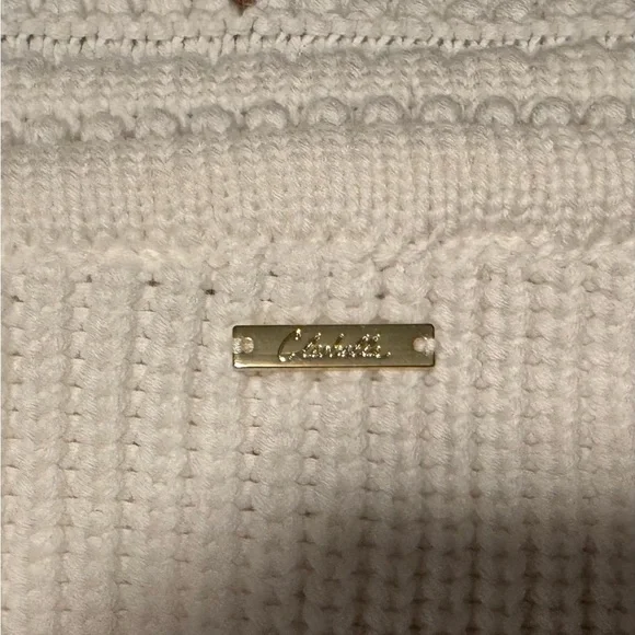 Cleobella Ivory Knit sweater with Puff Sleeves, discount, NWT - Picture 6 of 7